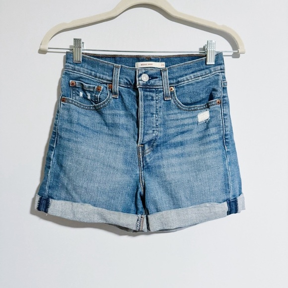 Levi’s - Medium Wash Wedgie Shorts - Picture 1 of 3